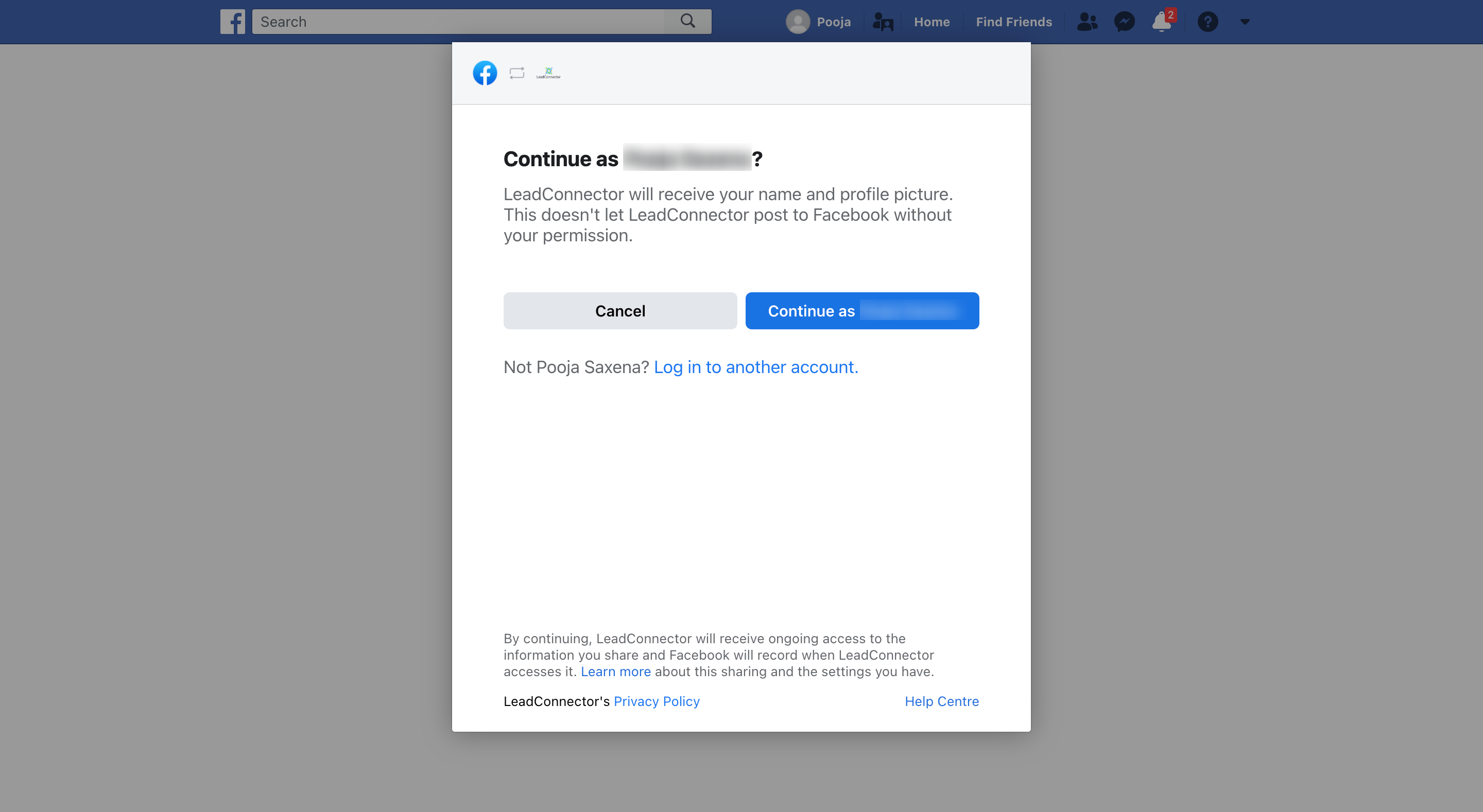 Give permission to LeadConnector